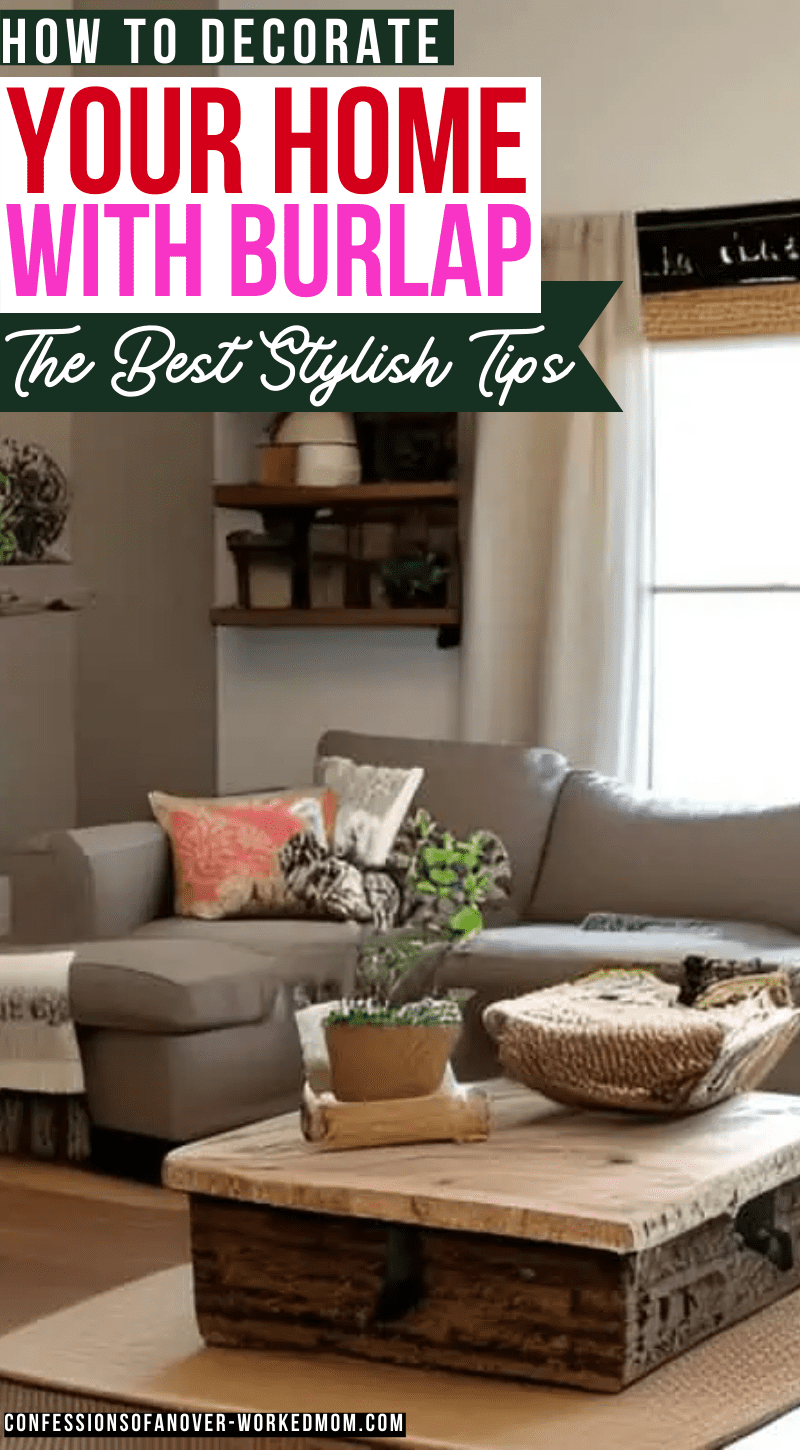 Looking for ideas for decorating with burlap? Check out these stylish tips about using burlap decor and more to add rustic charm to your home with a unique centerpiece.