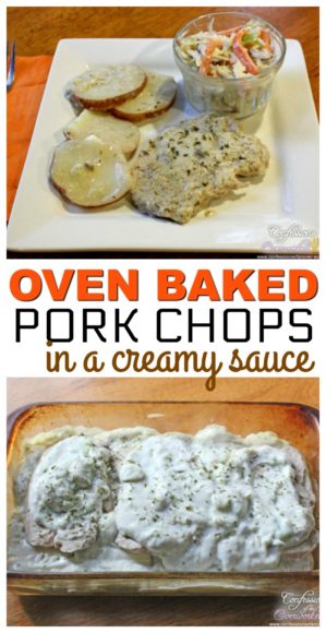 Oven Baked Pork Chop Recipe with Sour Cream and Potatoes