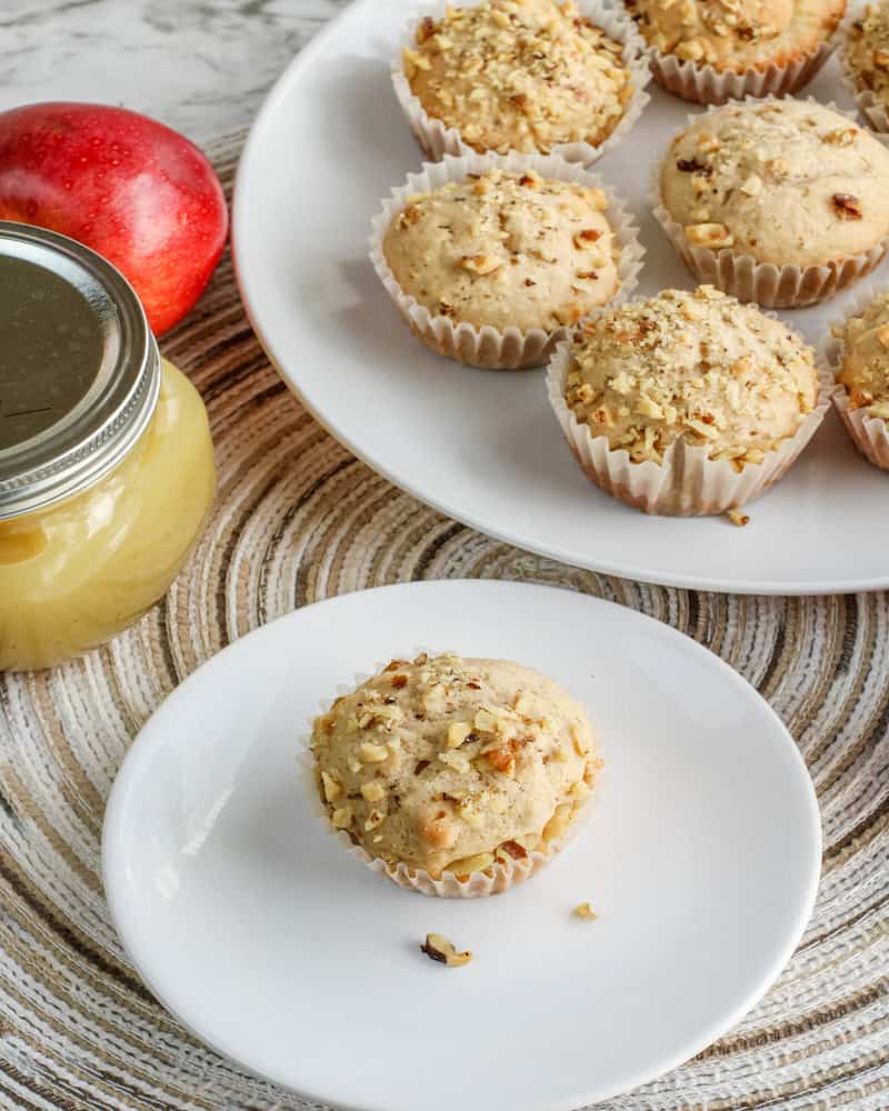 Apple Sauce Spice Muffins Recipe With Chopped Walnuts