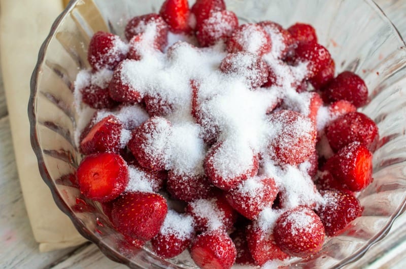berries and sugar