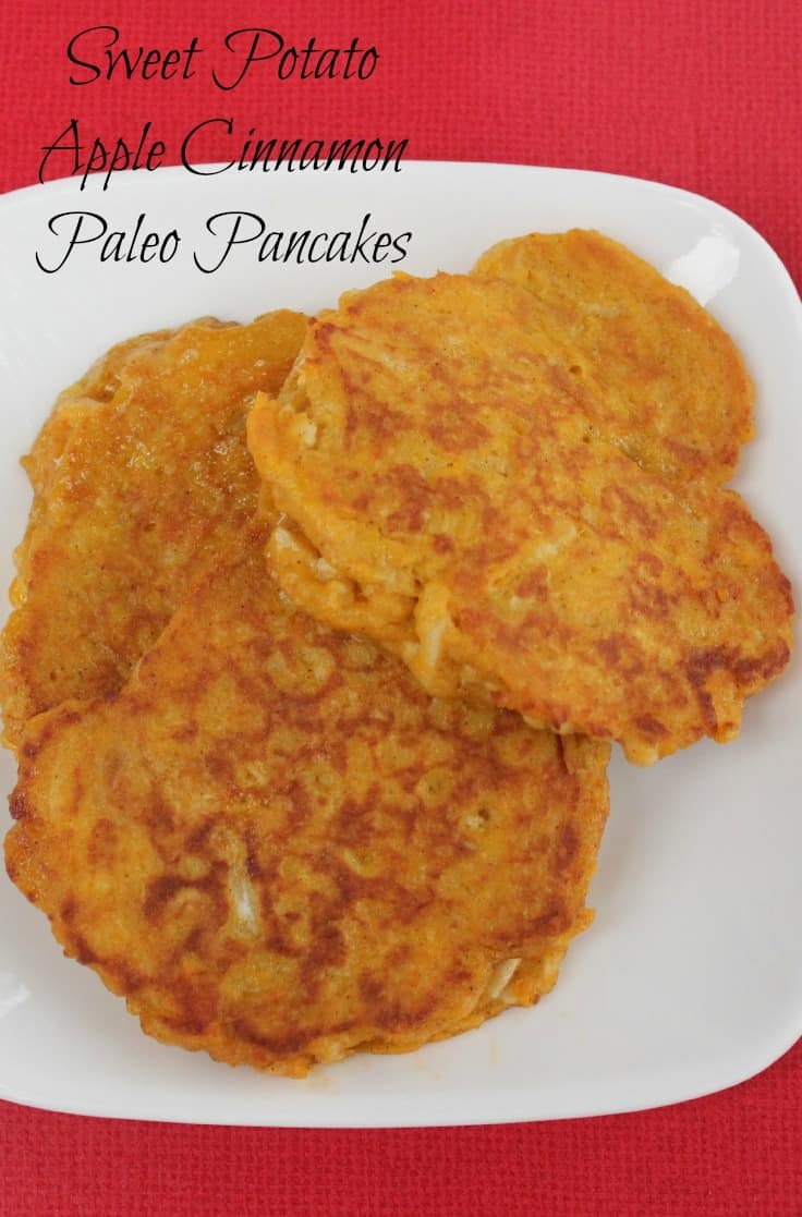 Paleo Pancake Recipe - Sweet Potato Apple Cinnamon Pancakes
