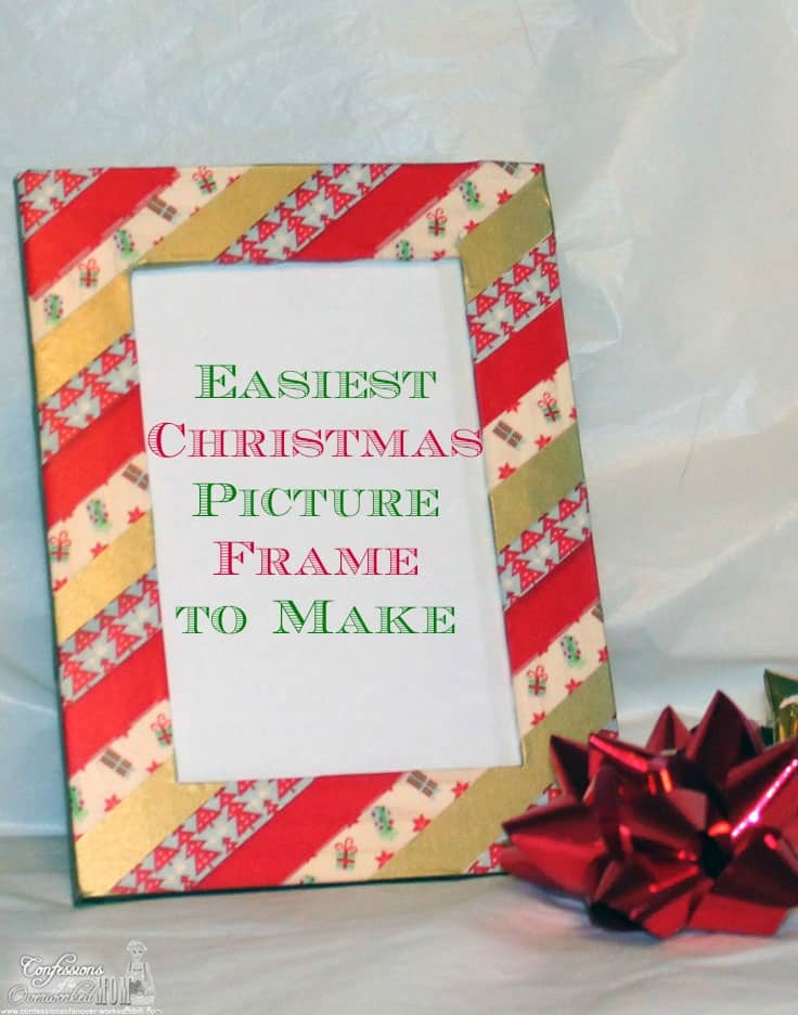 Christmas picture frame to make with washi tape