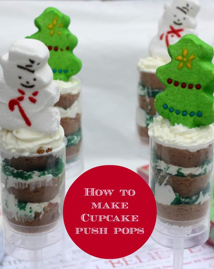 How to make cupcake push pops for Christmas