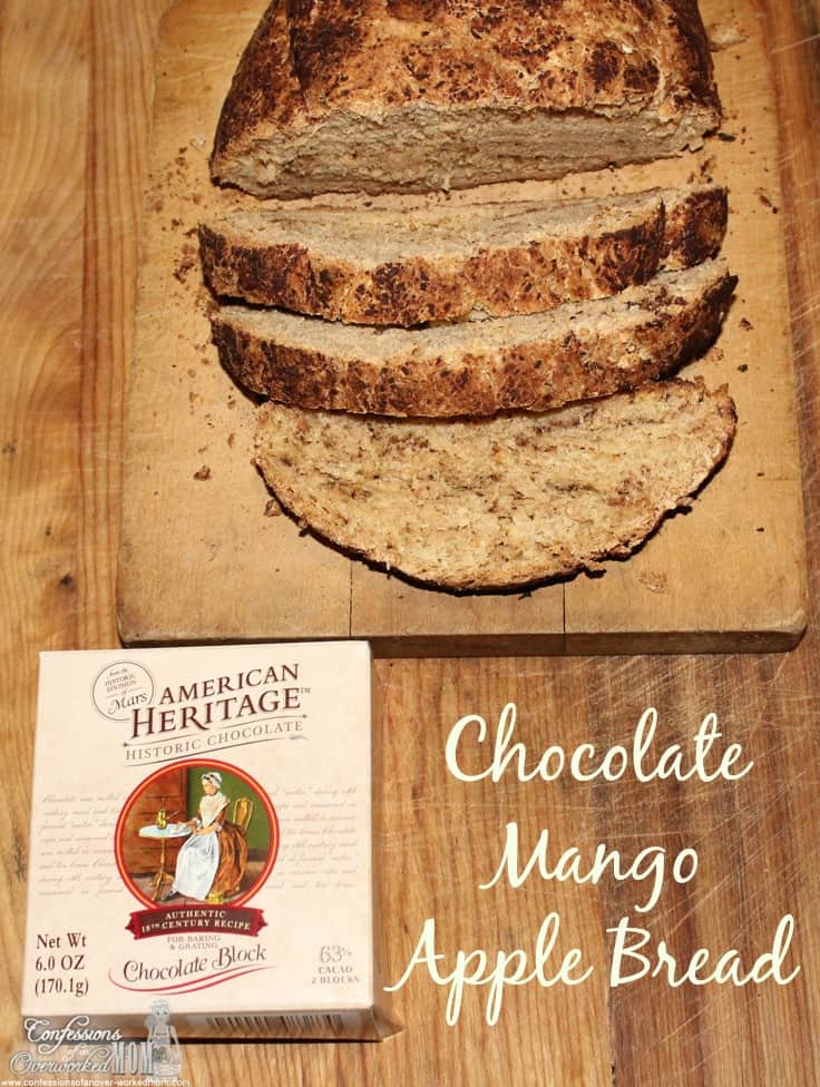 Healthy Holiday Bread Recipe - Mango Apple Chocolate Bread #MC