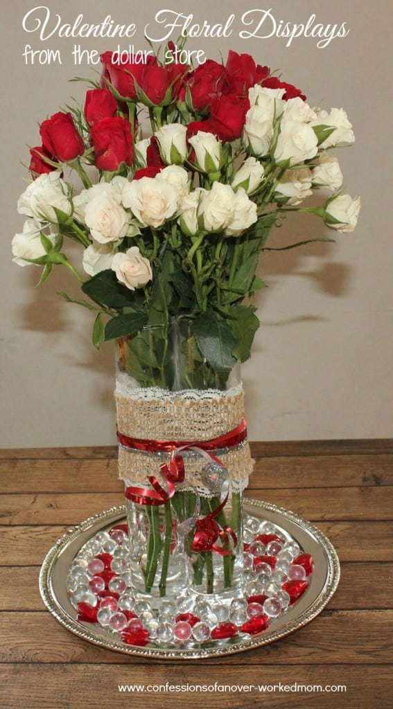 How to create Valentine floral displays from the dollar store
