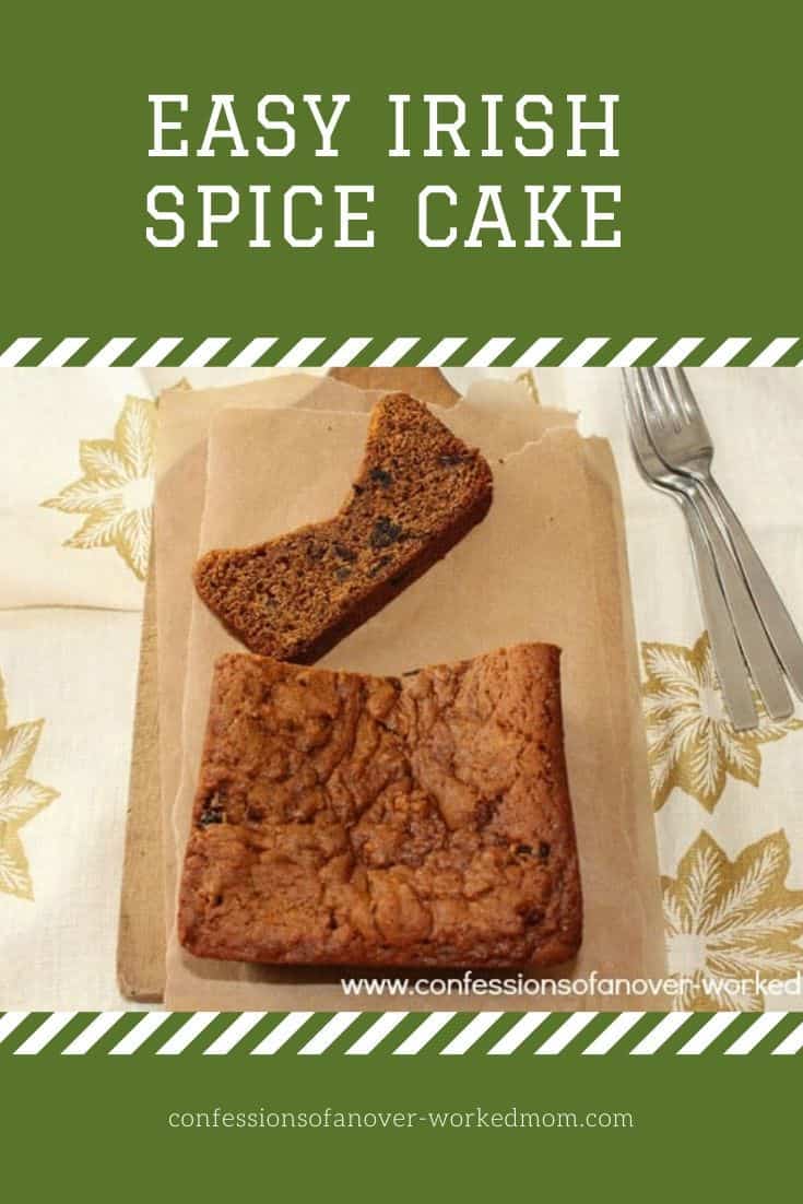 Looking for easy Irish recipes for dessert? Try my traditional Irish Spice Cake. It's one of my favorite traditional Irish dessert recipes.