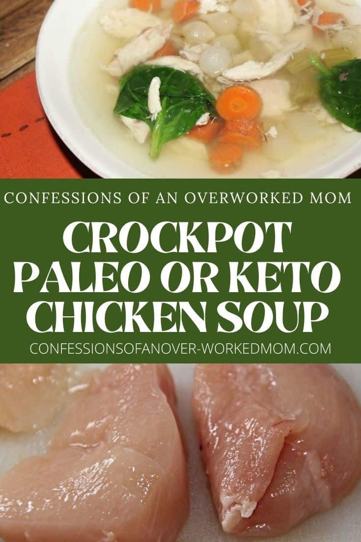 Looking for a Paleo Crockpot Chicken Soup?  Try my Paleo chicken soup slow cooker recipe today for an easy good for you soup recipe.