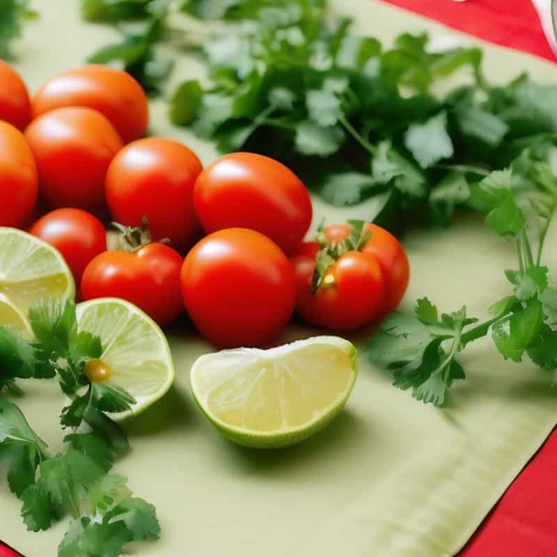 fresh vegetables on a green cloth