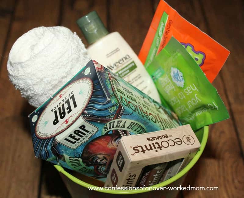 a basket full of beauty and personal care items