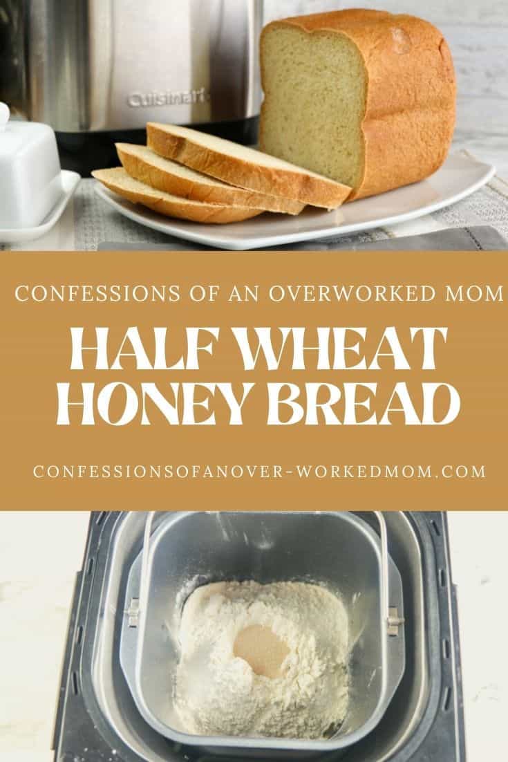 You will love this Bread Machine Wheat Bread recipe. If you want a half white half whole wheat bread machine recipe, try this one today.