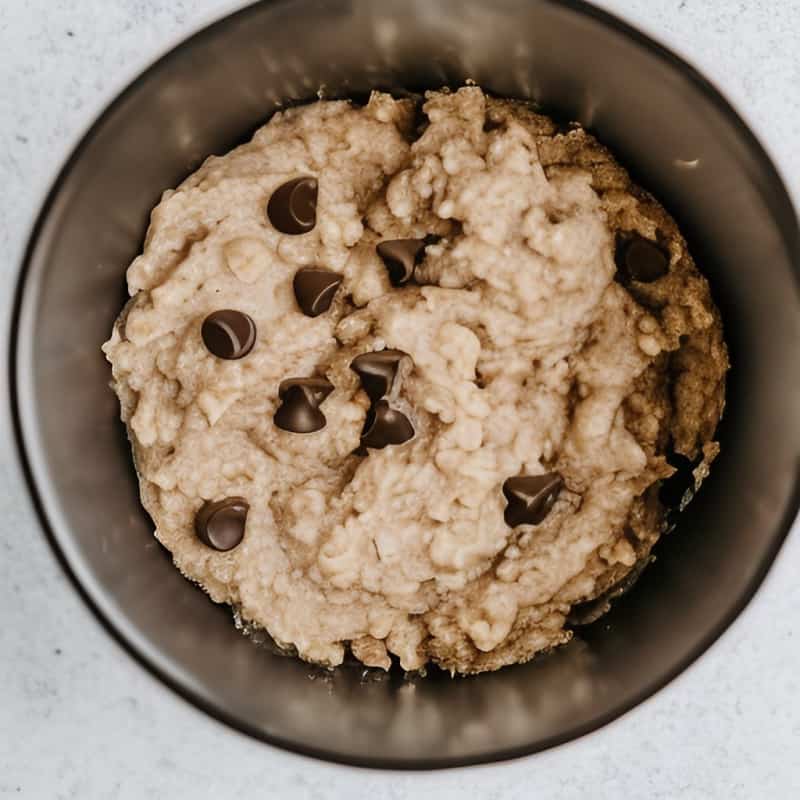 a bowl of cookie dough