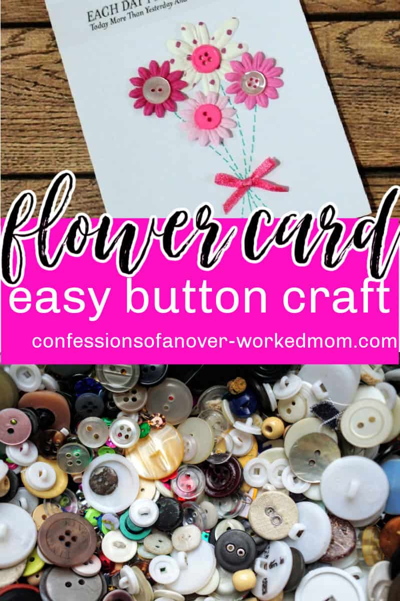 Looking for creative button crafts? If you need crafts to do with buttons, make this easy spring flower card using buttons today.