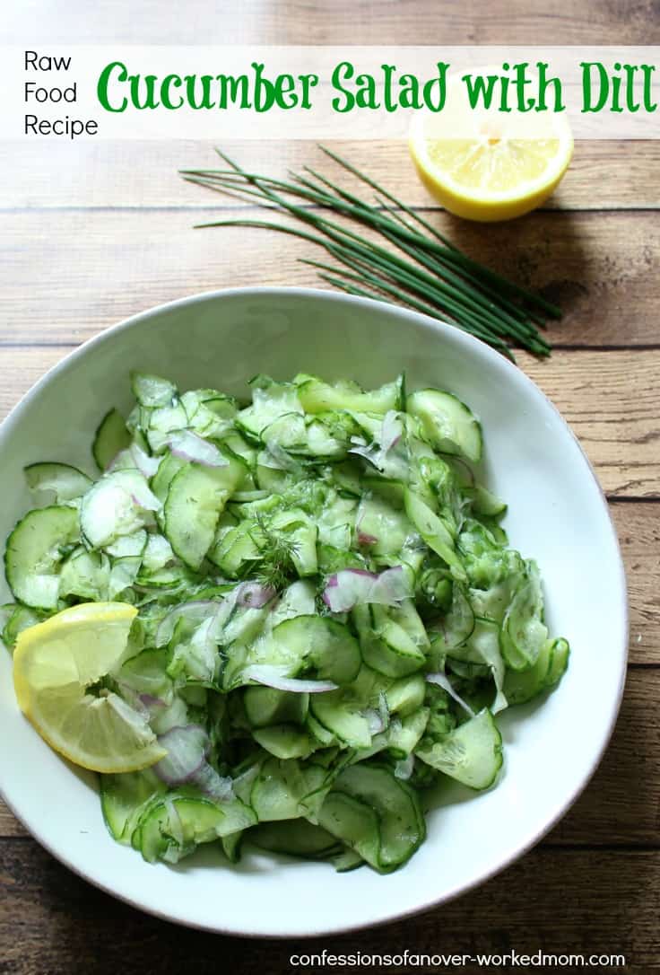 Raw Food Recipe Cucumber Salad with Dill