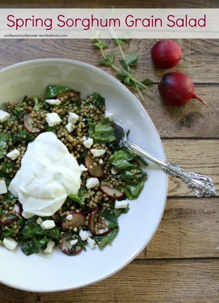 Spring sorghum grain salad Recipe #StonyfieldBlogger