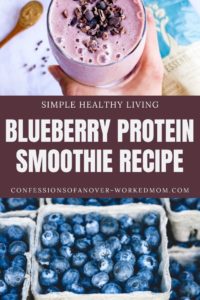 Blueberry Protein Smoothie With Greek Yogurt And Berries