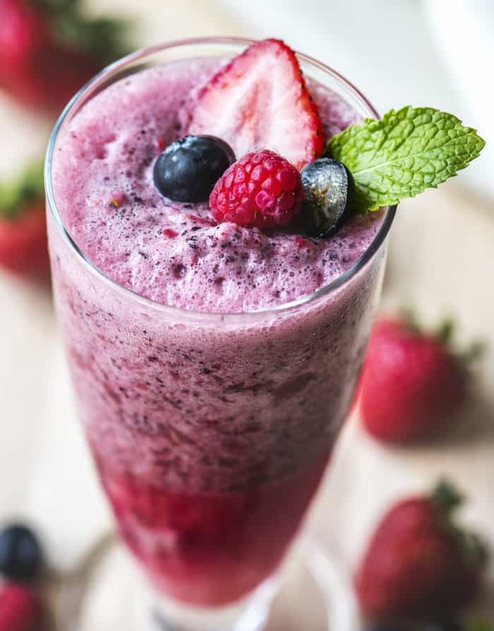 You are going to love this Blueberry Protein Smoothie with Greek Yogurt! Make a protein shake with Greek yogurt for breakfast today.