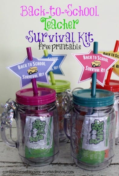 Teacher Survival Kit DIY with free printable
