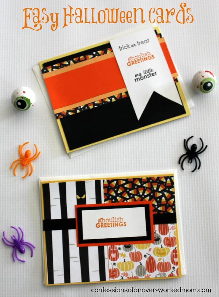 Easy Halloween Cards to make for Beginner Crafters #Halloween #cardmaking #Halloweencrafts