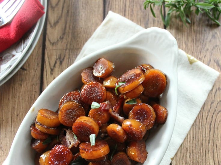 Maple Glazed Carrots with Bacon