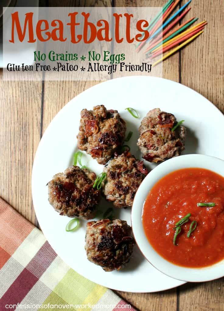 Meatballs without breadcrumbs: gluten free and paleo