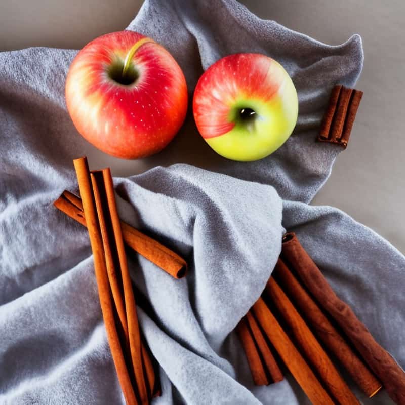 apples and cinnamon sticks