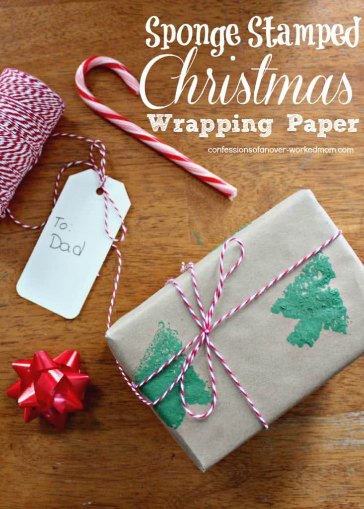 Homemade Wrapping Paper | Sponge Stamping