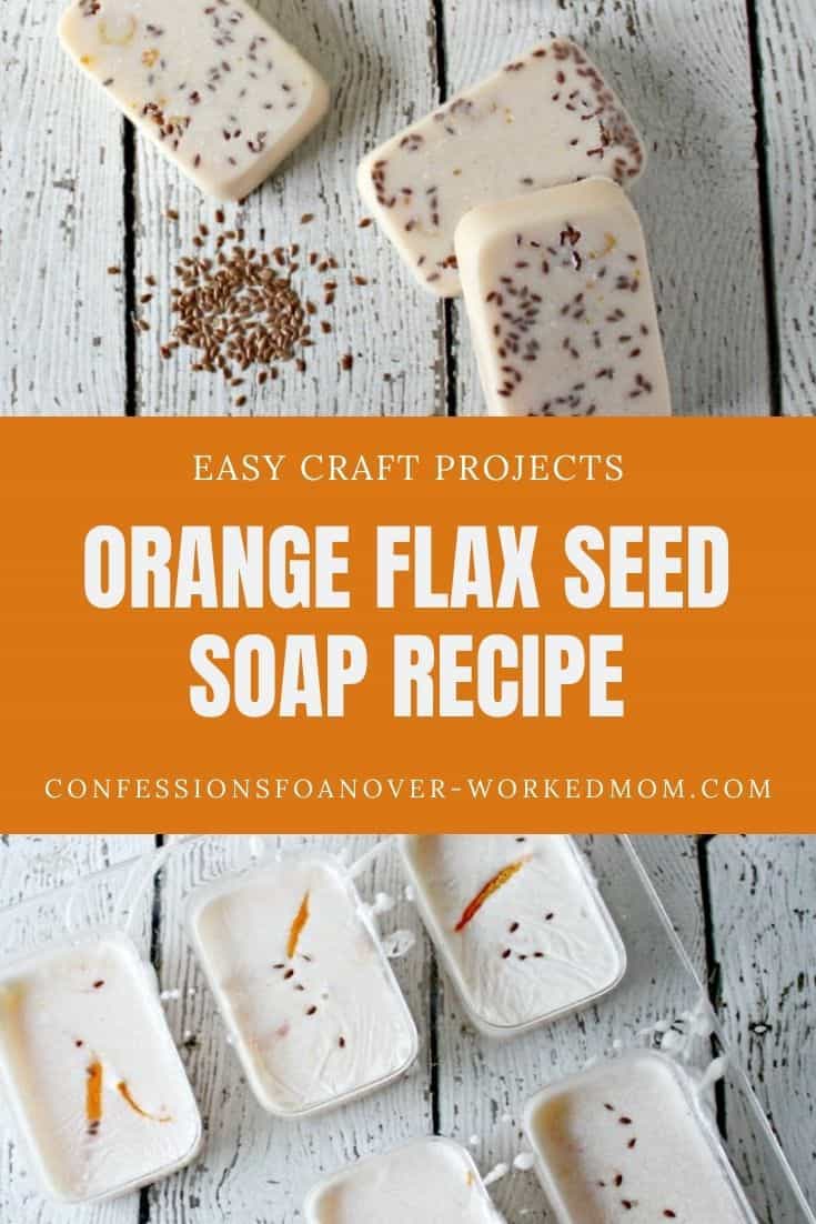 Flax soap with orange is an easy soap making project for beginners. Make this homemade flaxseed soap and see how moisturizing it is.