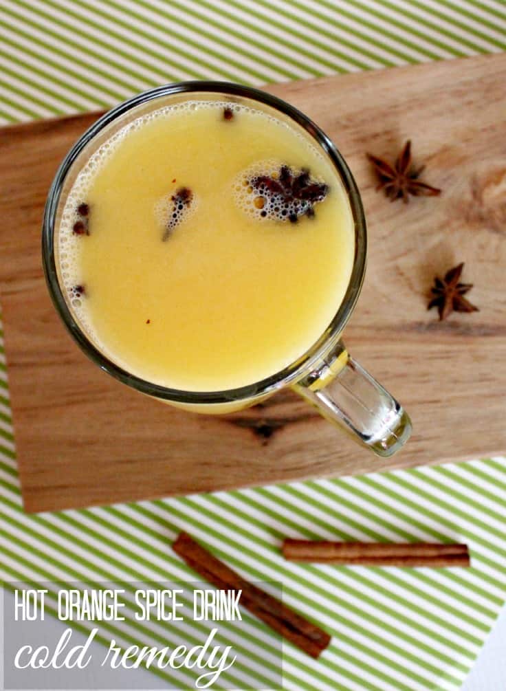 Hot Orange Juice Recipe with Spices for Colds