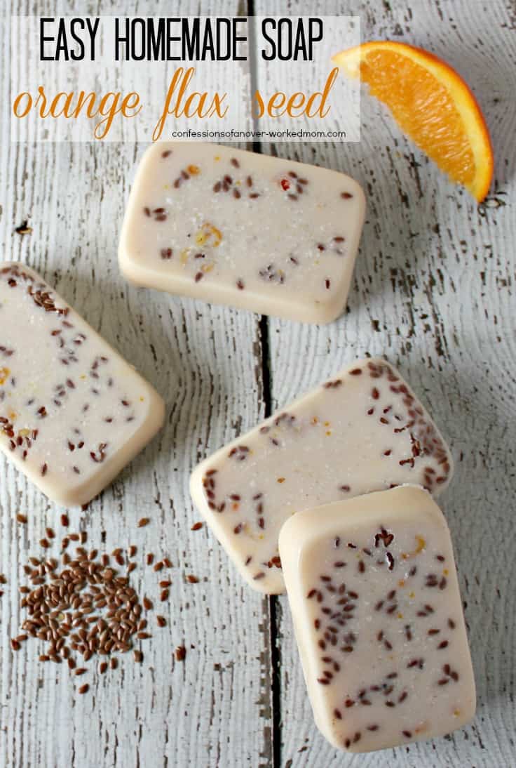 Flax soap with orange is an easy soap making project for beginners. Make this homemade flaxseed soap and see how moisturizing it is for your skin.