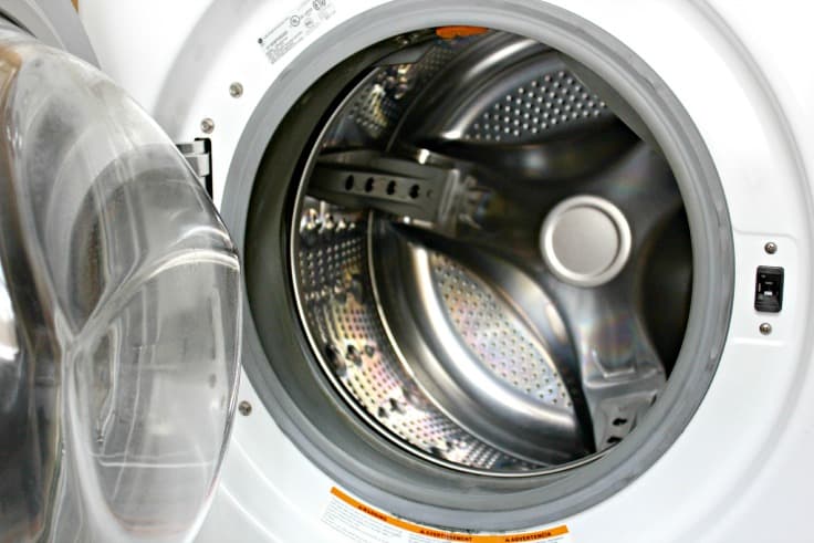 an inside view of a clean washing machine