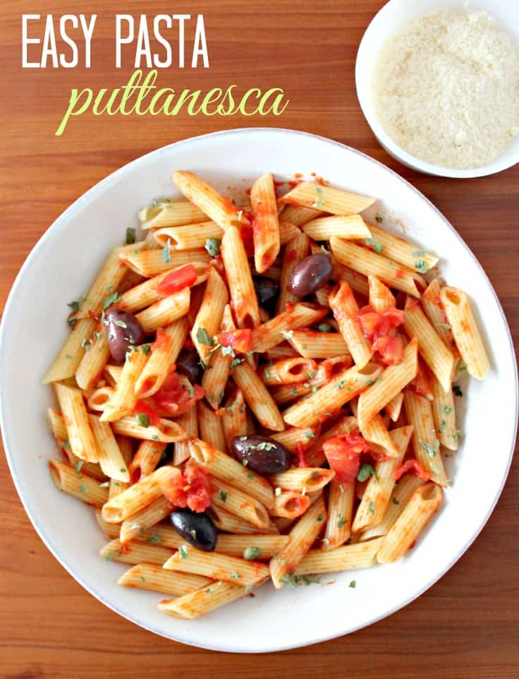 Easy pasta puttanesca recipe