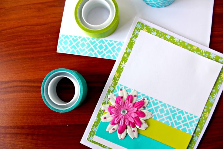 Easy Washi Tape Crafts - Spring Garden Card