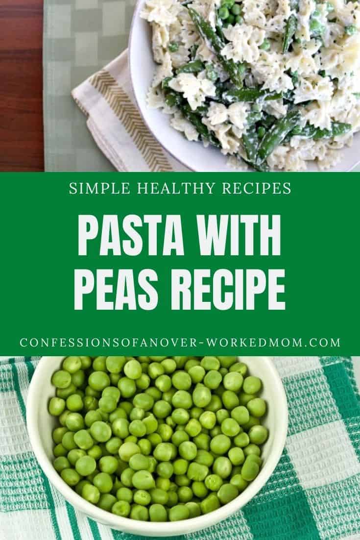 Looking for meatless meals for Lent? Try my Pasta and Pease recipe. It's one of my favorite meatless Friday meals that we enjoy during Lent.