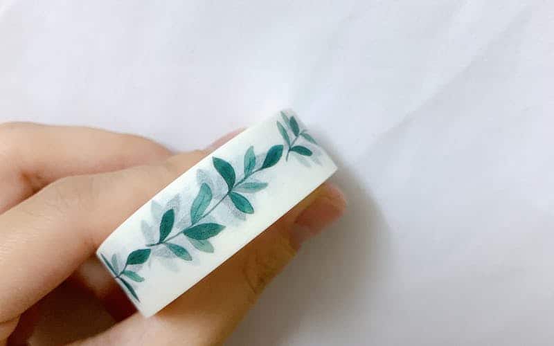 washi tape with green design