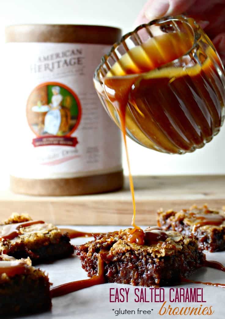 Gluten Free Salted Caramel Brownie Recipe #ChocolateHistory