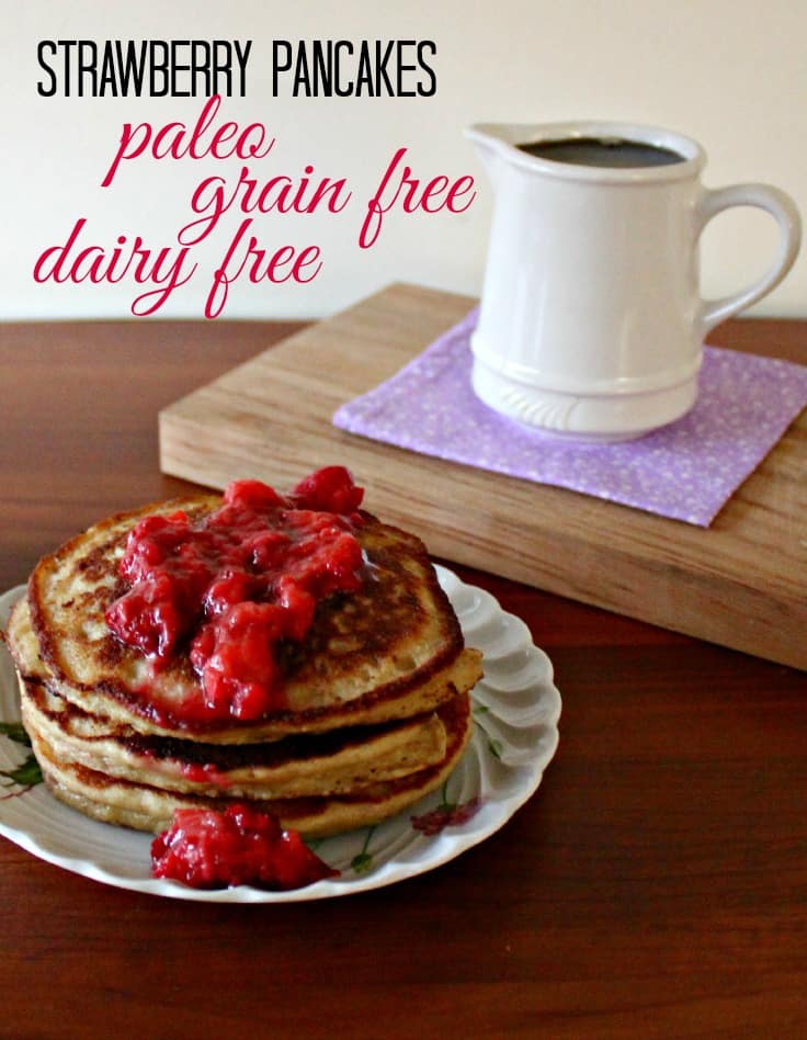 Strawberry Paleo Pancakes