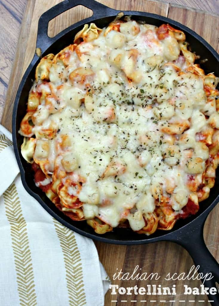 Italian Scallop Tortellini Bake in a Tomato Sauce Recipe