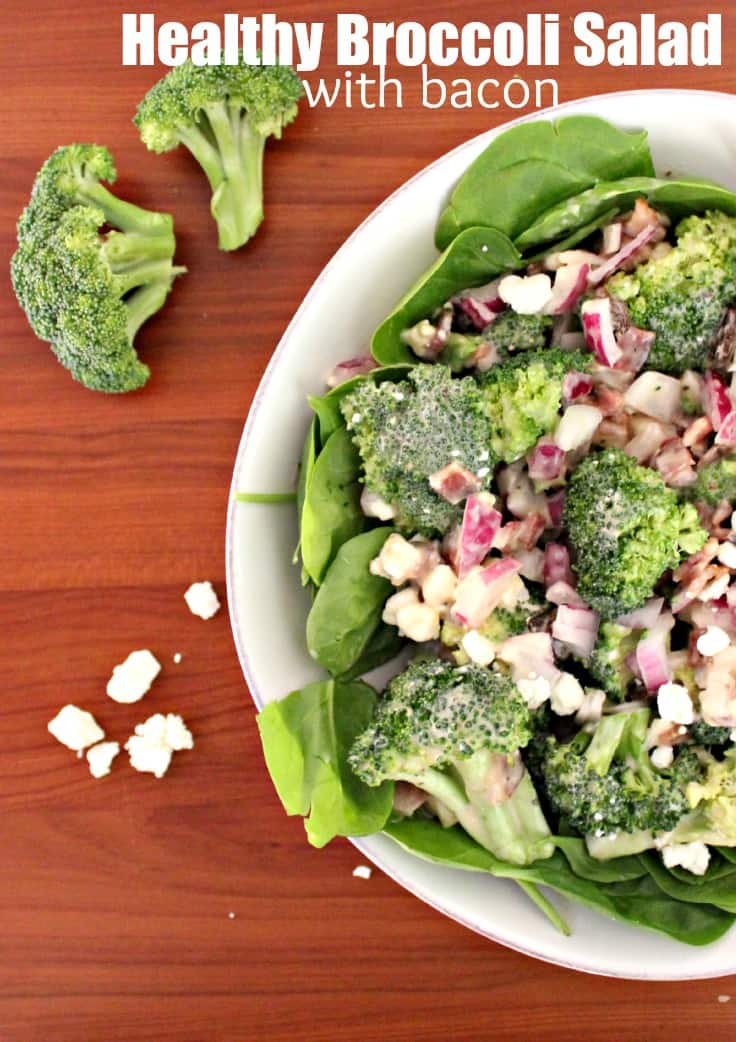 Healthy Broccoli Salad with Bacon