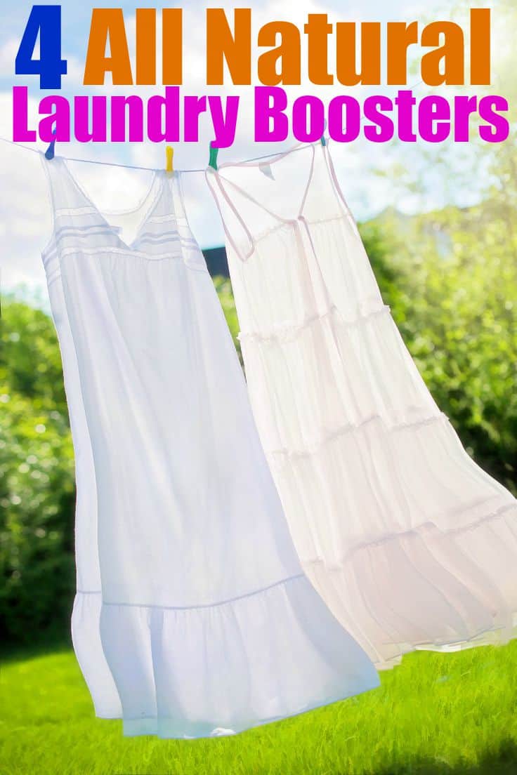4 all natural laundry boosters to whiten whites, remove odors and eliminate stains