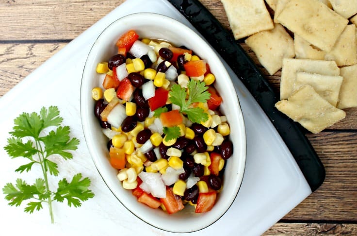 Sweet Corn Salsa Recipe with Black Beans #CansGetUCooking