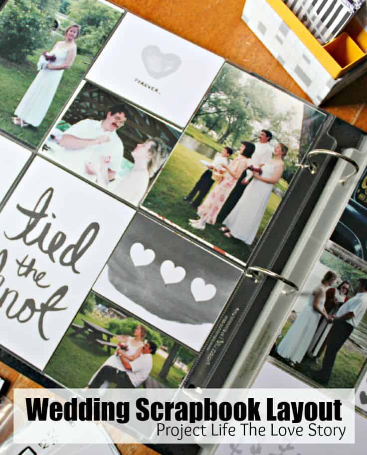 Easy wedding scrapbook layouts
