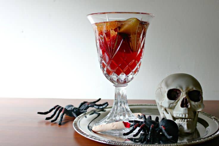 Mocktail for Halloween - Blood Red Virgin Sangria