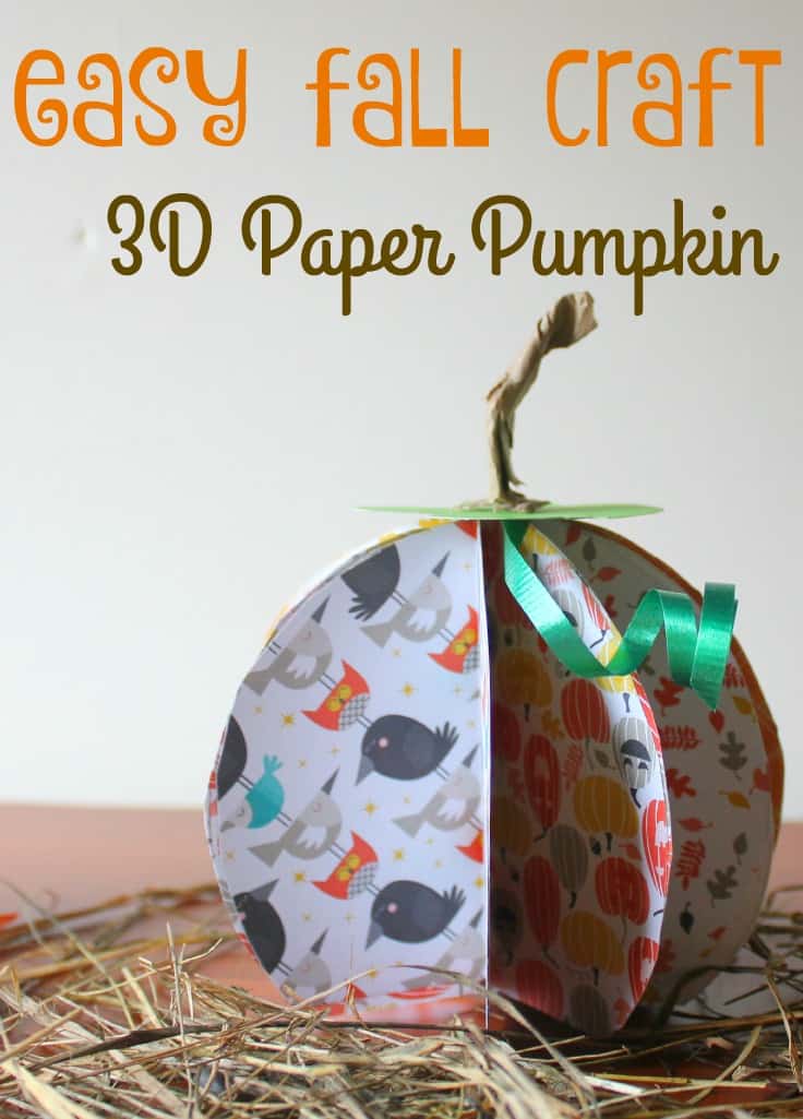Easy 3D Pumpkin Fall Craft Anyone Can Do