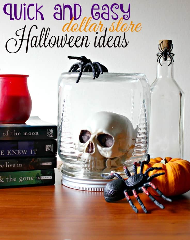 Easy and quick dollar store Halloween ideas #HalloweenCrafts #DollarStoreCrafts #Halloween