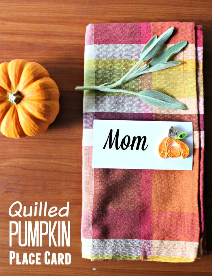 Pumpkin Quilling Pattern for Place Card
