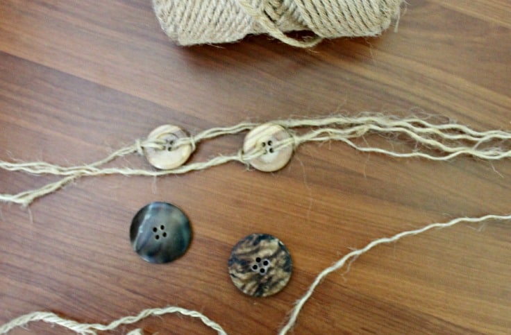 Fall Button and Twine Bracelet Tutorial