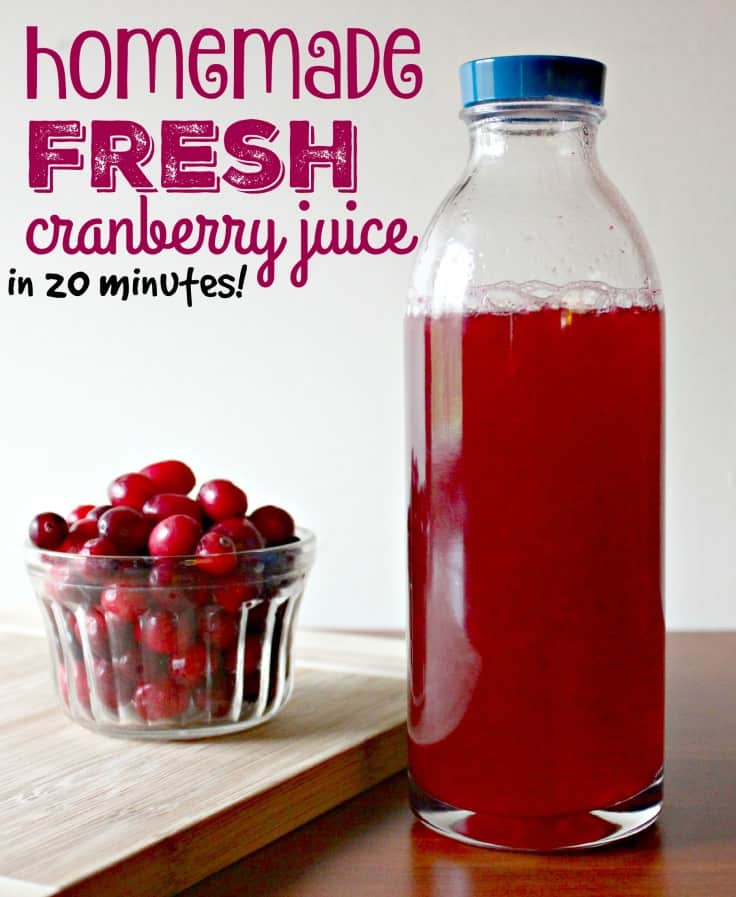 Wondering how to make cranberry juice? Find out how to make homemade fresh cranberry juice in just a few minutes.