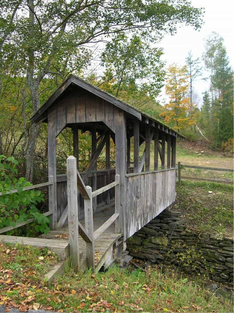 a covered bridge in Vermont