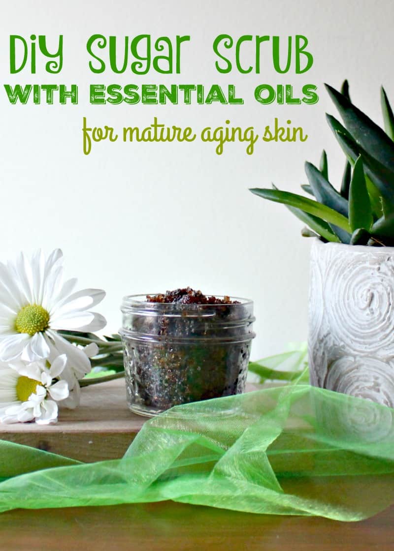 Easy DIY Sugar Scrub with Essential Oils for Mature Aging Skin