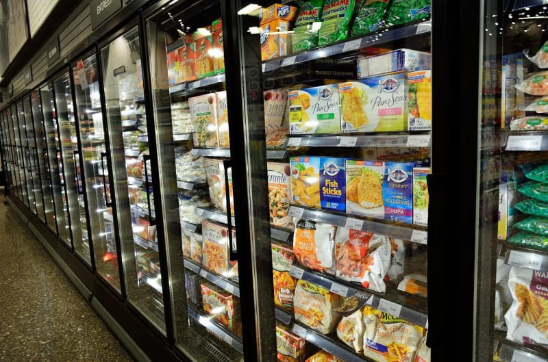 a frozen food aisle